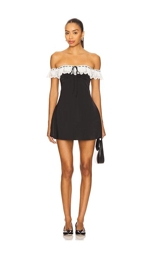 more to come junia mini dress in black.