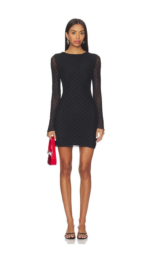 more to come kalie mini dress in black.
