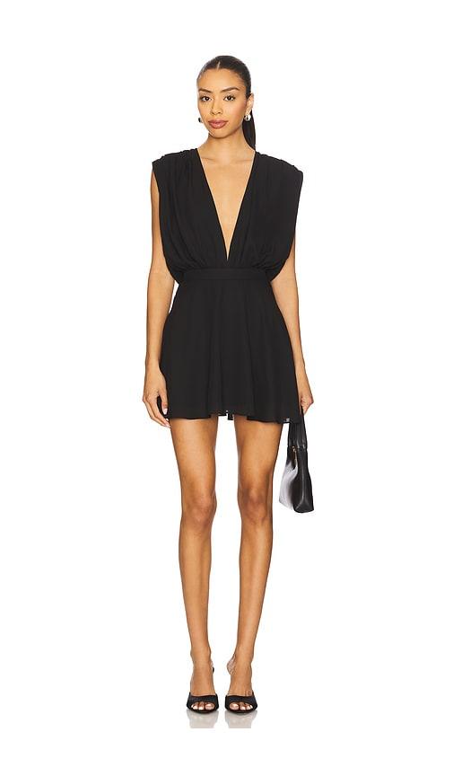 more to come kalley mini dress in black.