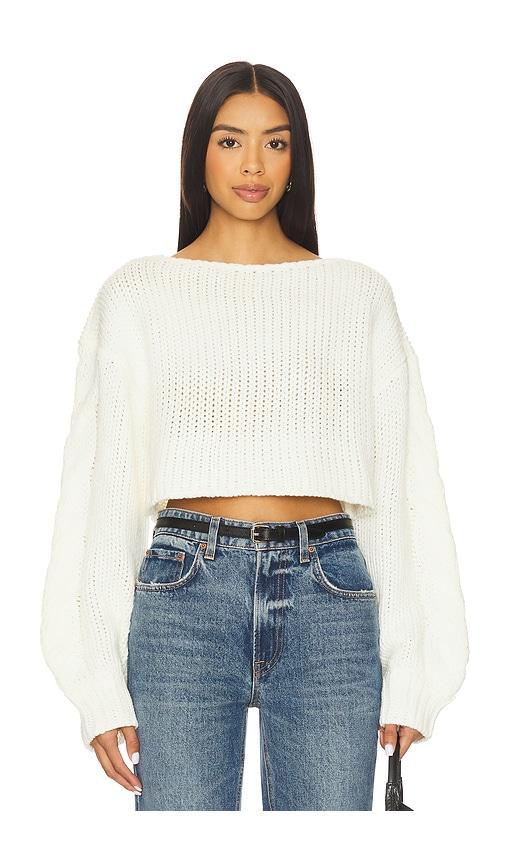 more to come landrie sweater in white.