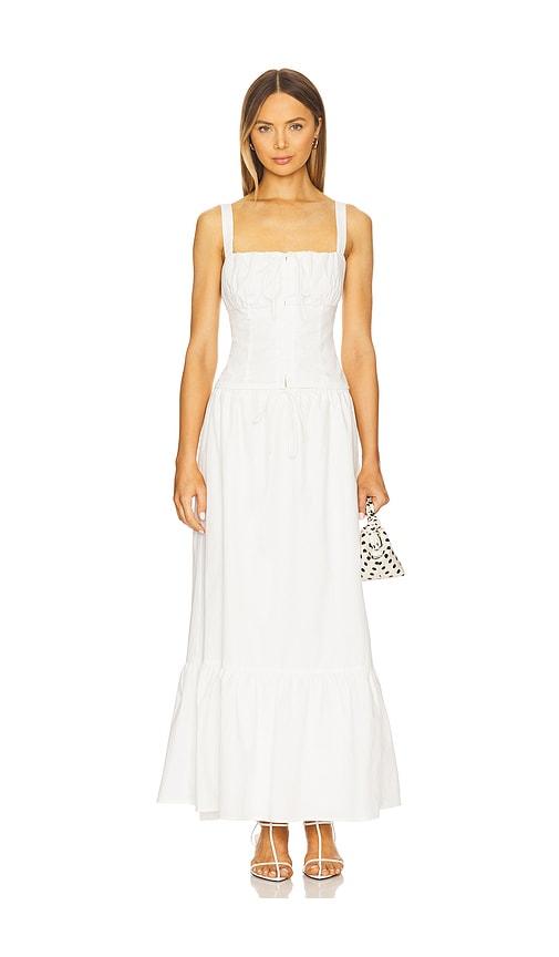 more to come lyanna maxi skirt set in white.