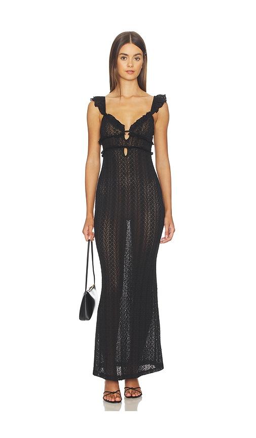 more to come macie maxi dress in black.