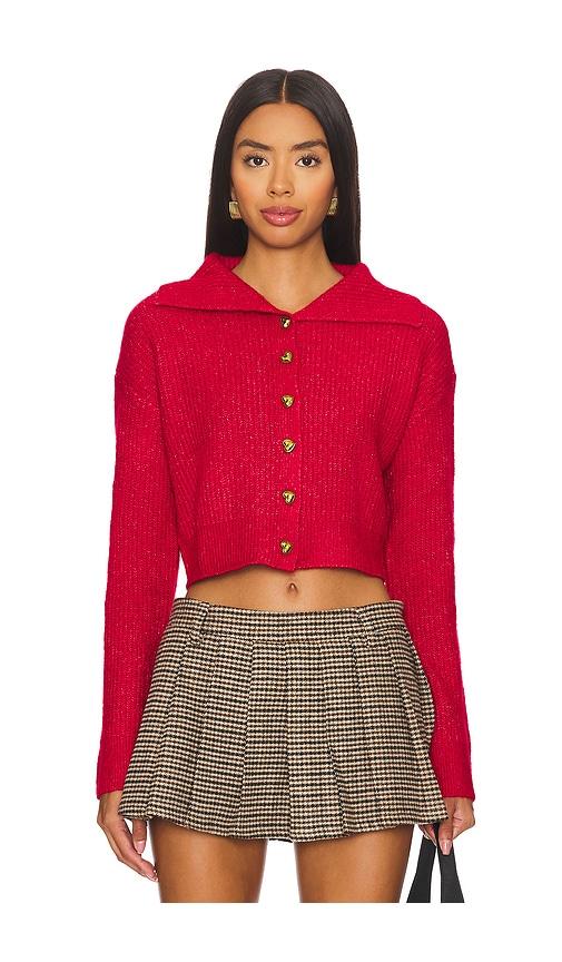 more to come madeline sweater in red.