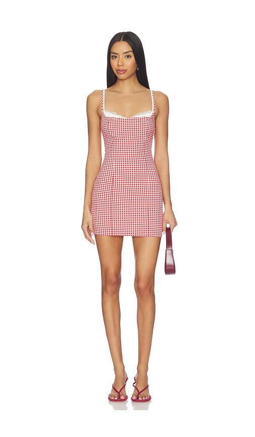 more to come marea mini dress in red.