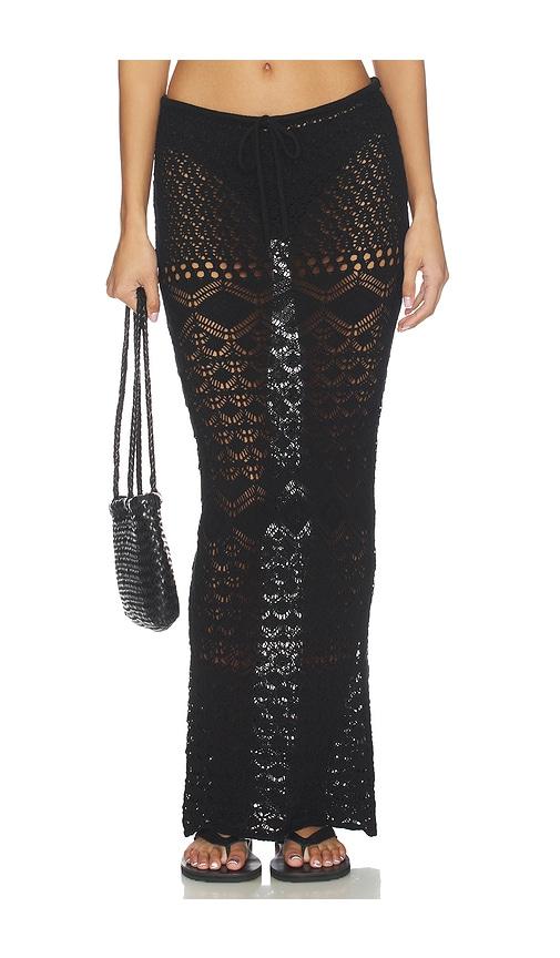more to come maria maxi skirt in black.