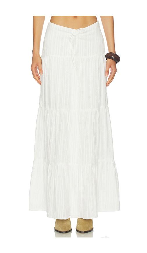 more to come matilda maxi skirt in white.