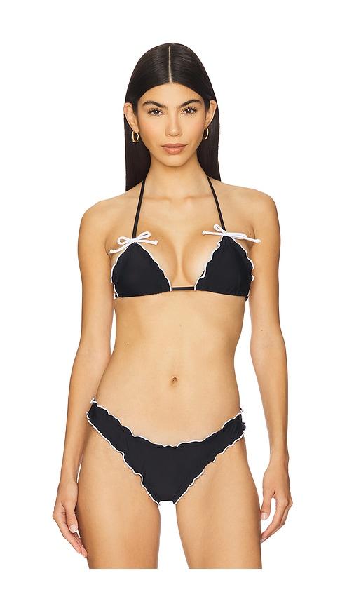 more to come merina bikini top in black.