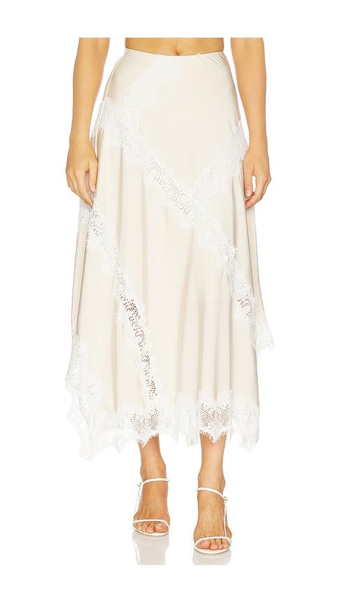 more to come merrick lace maxi skirt in neutral.