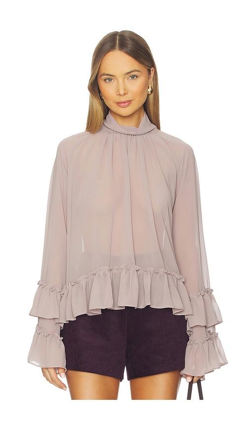 more to come mirra top in mauve.
