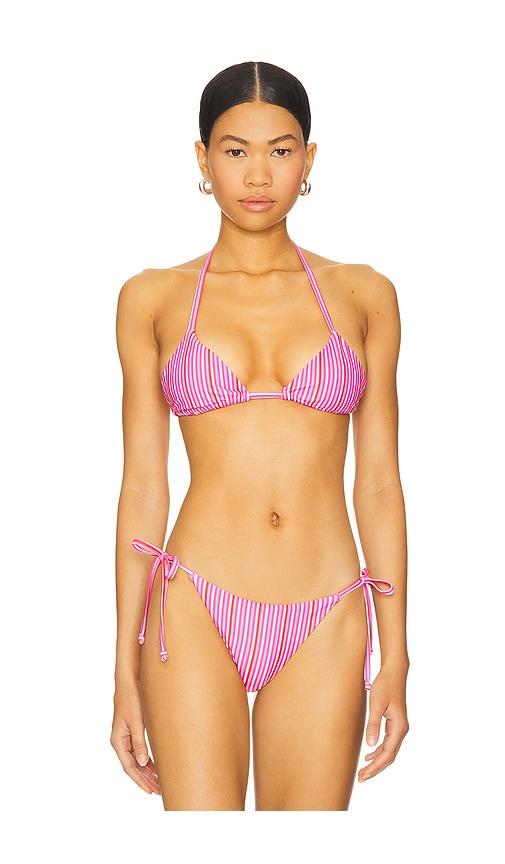 more to come monica bikini top in pink.
