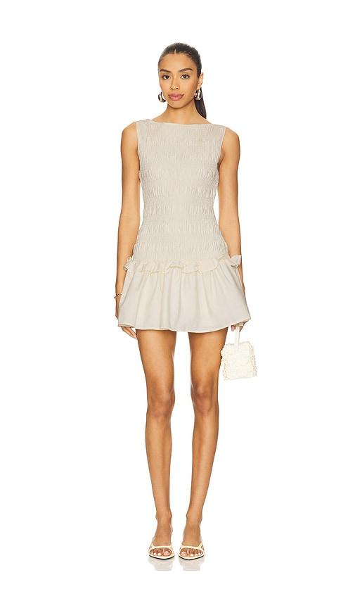 more to come myah mini dress in ivory.