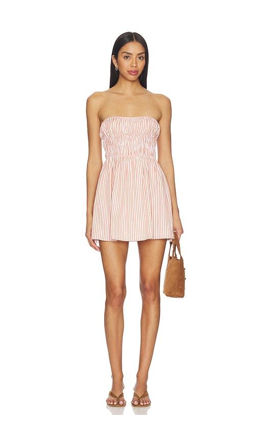 more to come neve mini dress in burnt orange,white.