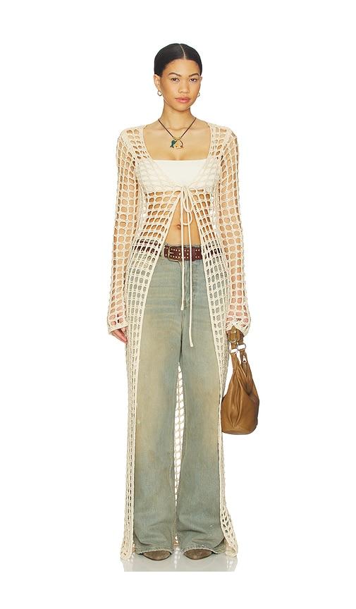 more to come nicola maxi cardigan in cream.