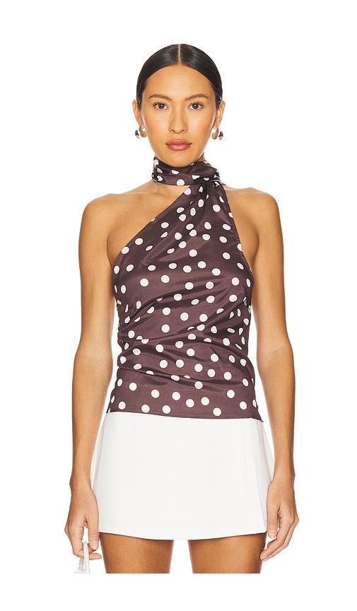 more to come rialta top in brown.