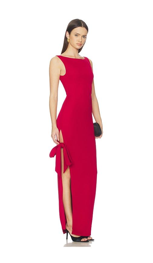 more to come riona maxi dress in red.