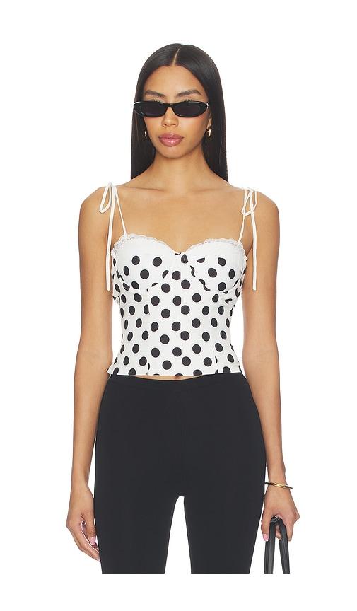 more to come roslyn top in white,black.