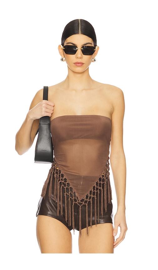 more to come shion top in brown.