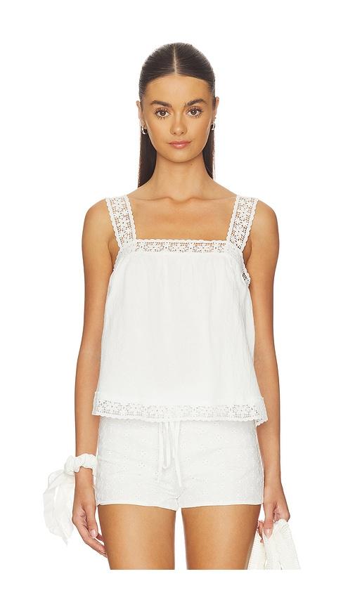 more to come soriya square neck top in white.