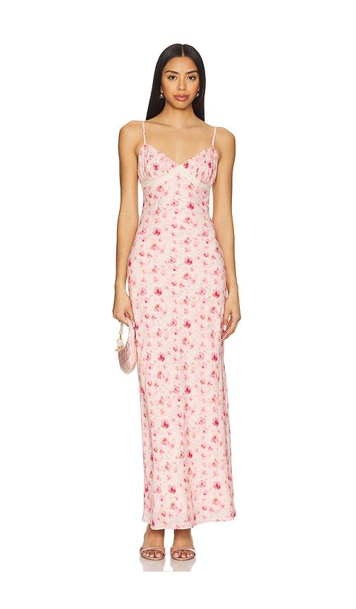 more to come stacey maxi dress in pink.