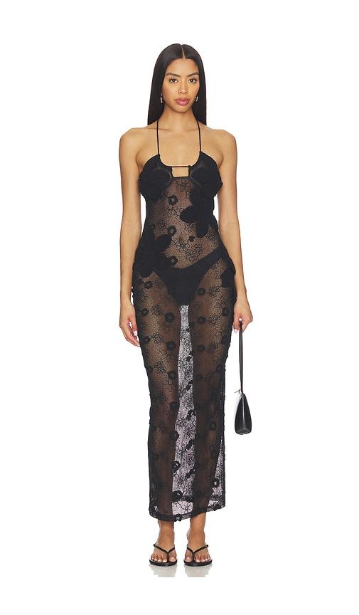 more to come trina maxi dress in black.