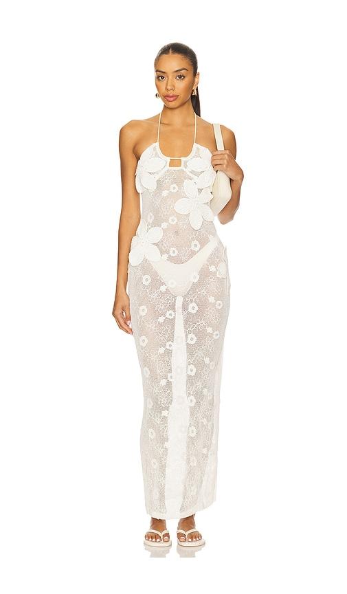 more to come trina maxi dress in white.