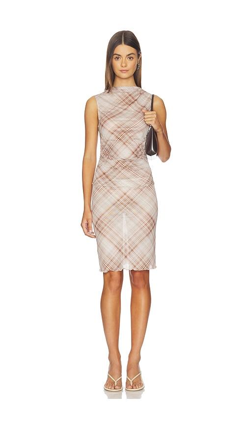 more to come tristian midi skirt set in brown.