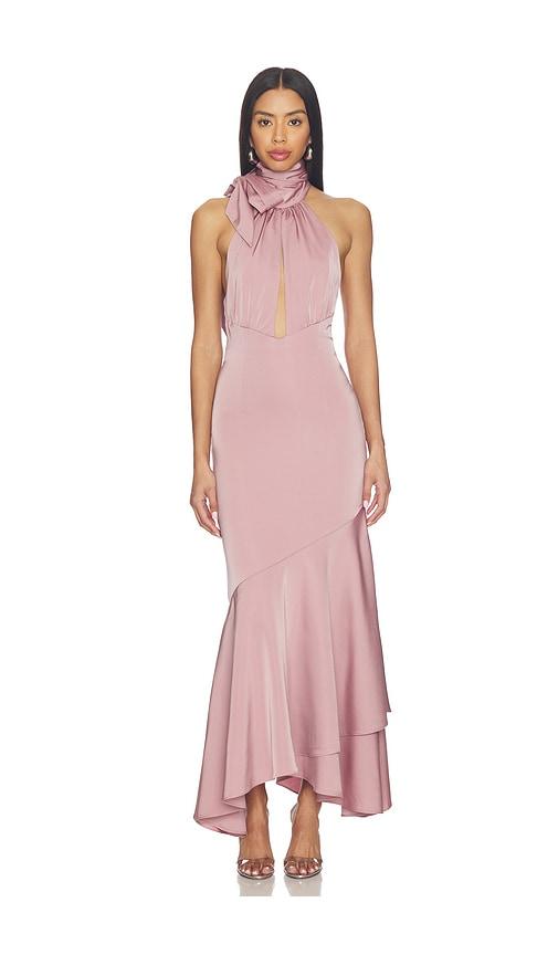 more to come venita maxi dress in mauve.