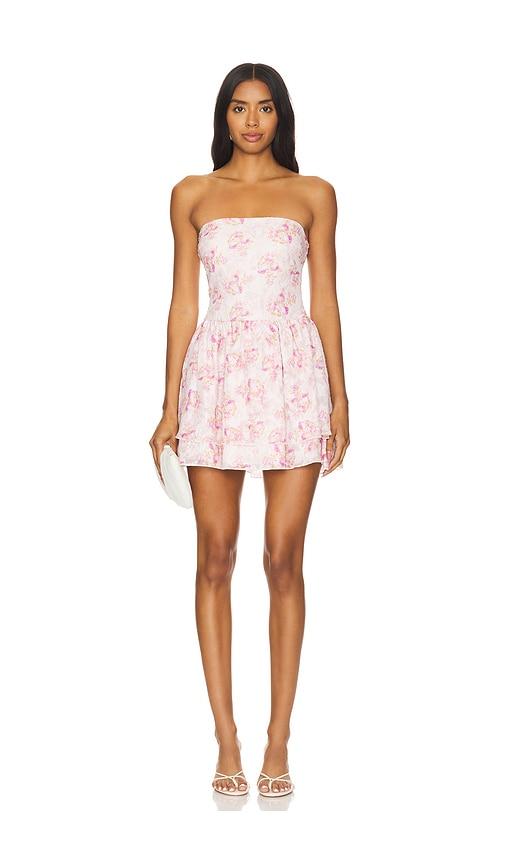 more to come whitney mini dress in pink.