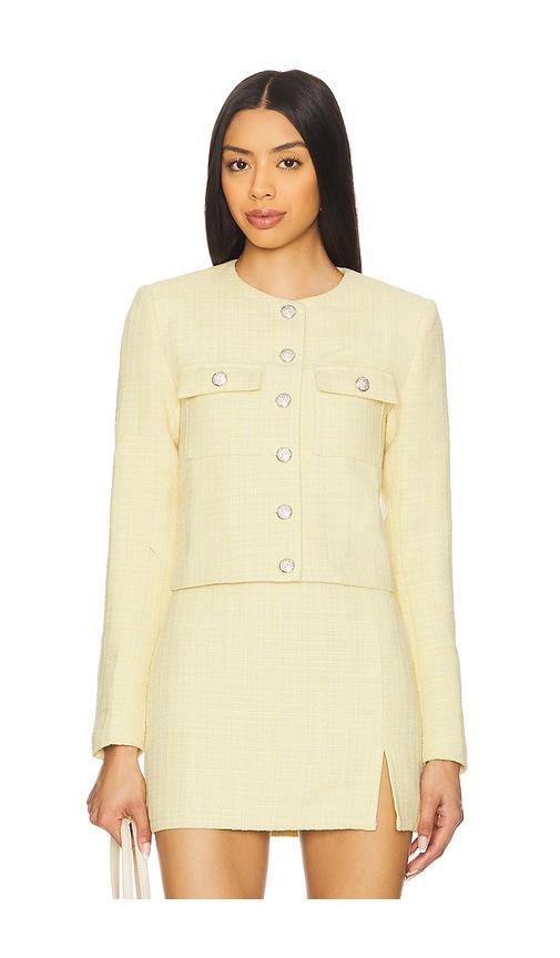 more to come willow crop jacket in lemon.