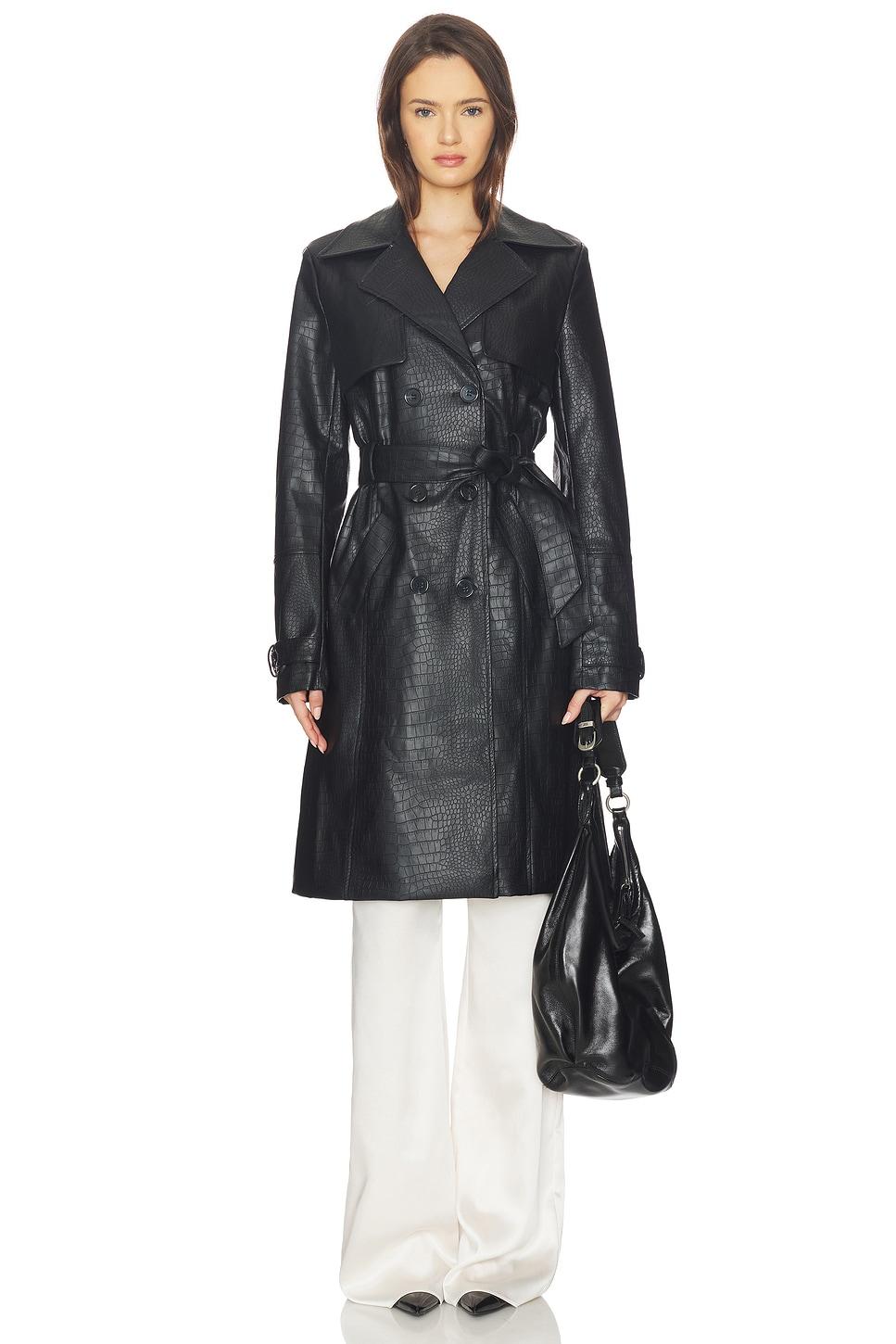 morgan faux leather coat