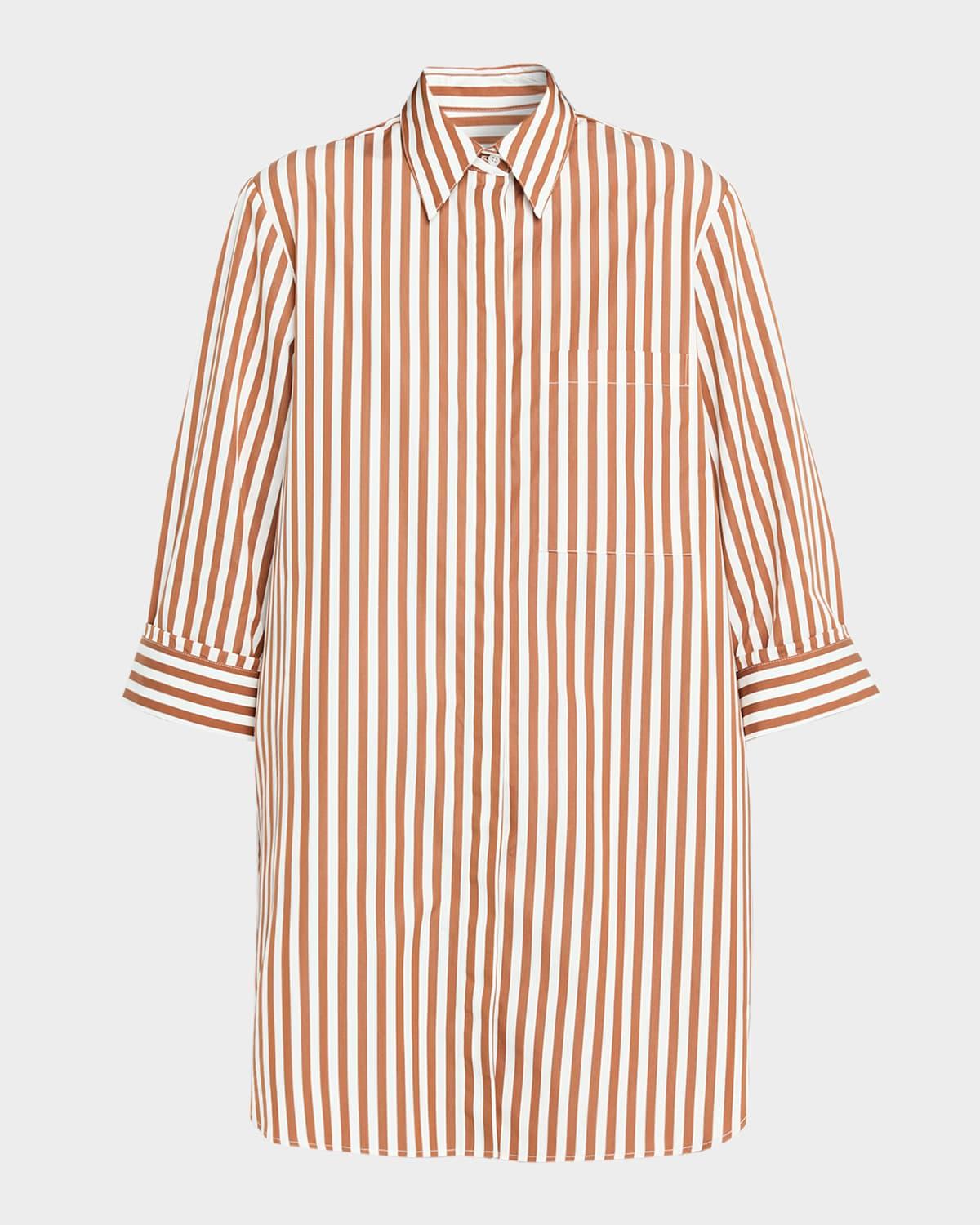 morning after striped shirtdress