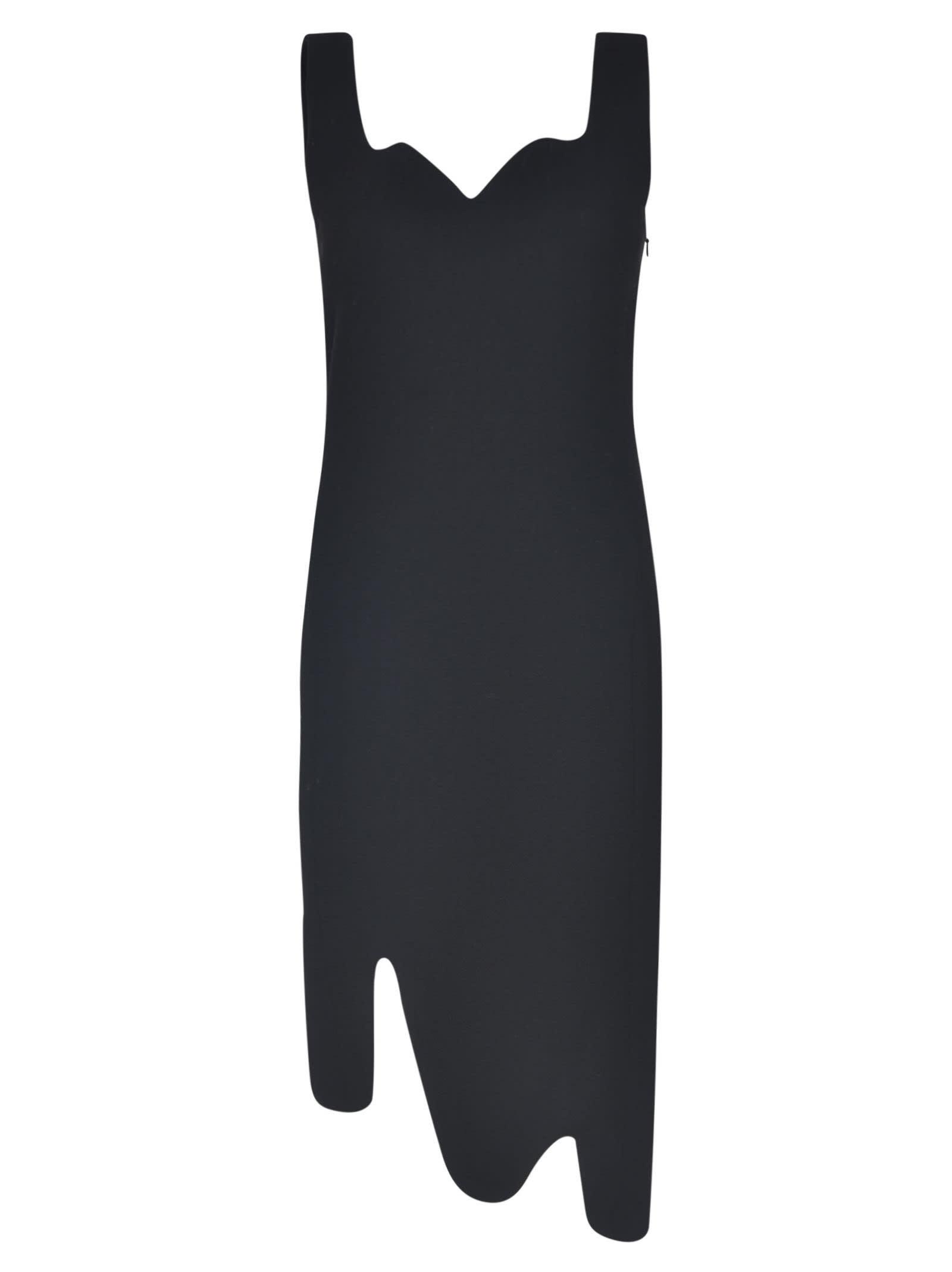 moschino asymmetric sleeveless slim dress