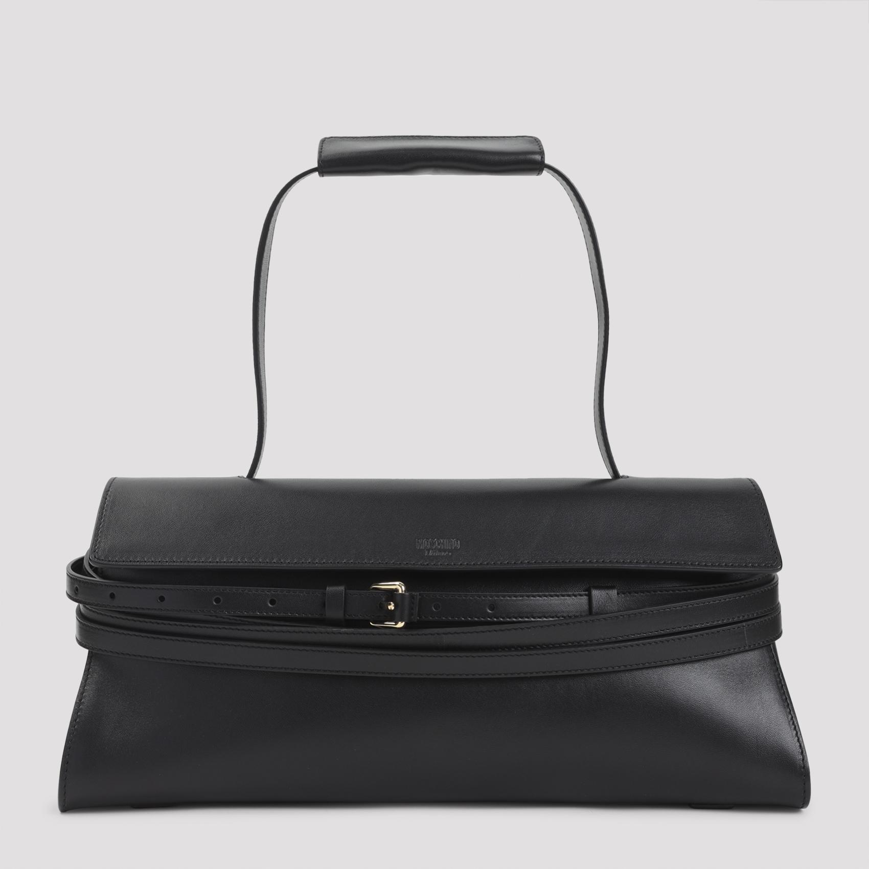 moschino bag black nappa leather - women