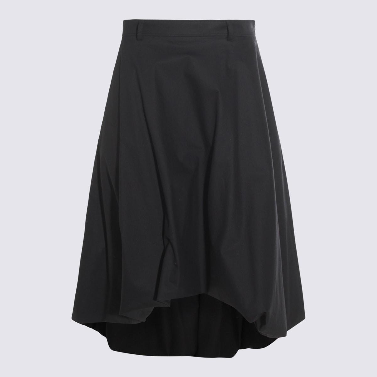 moschino black cotton skirt