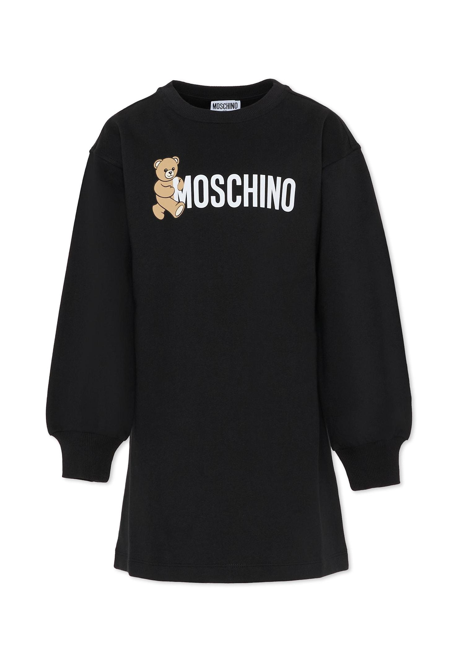 moschino black dress for girl with teddy bear