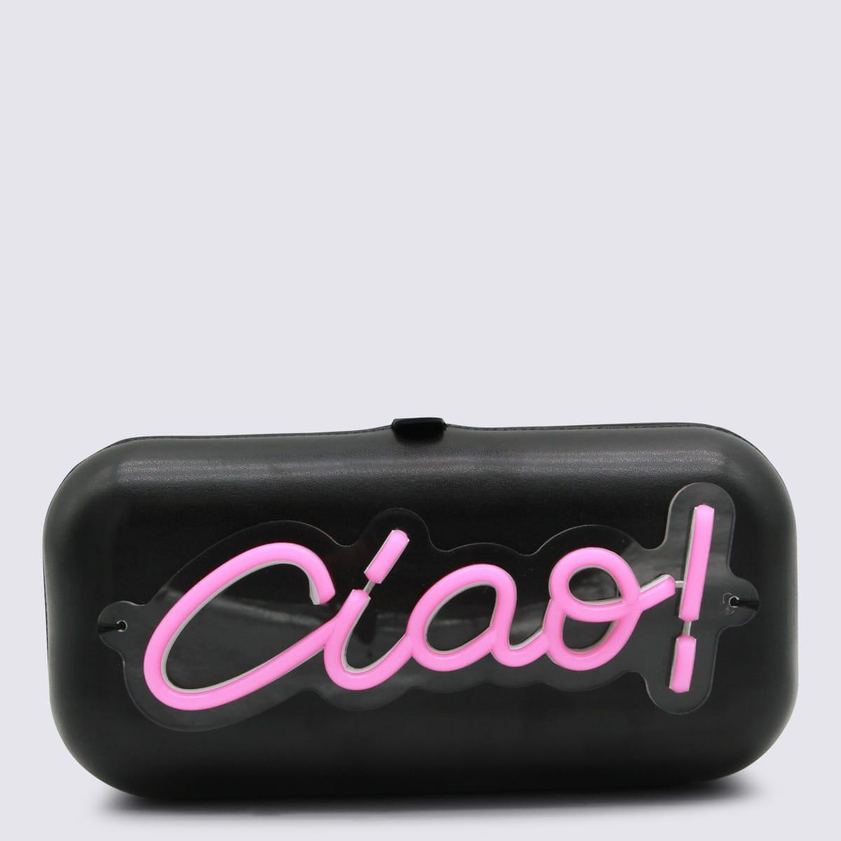 moschino black leather bag