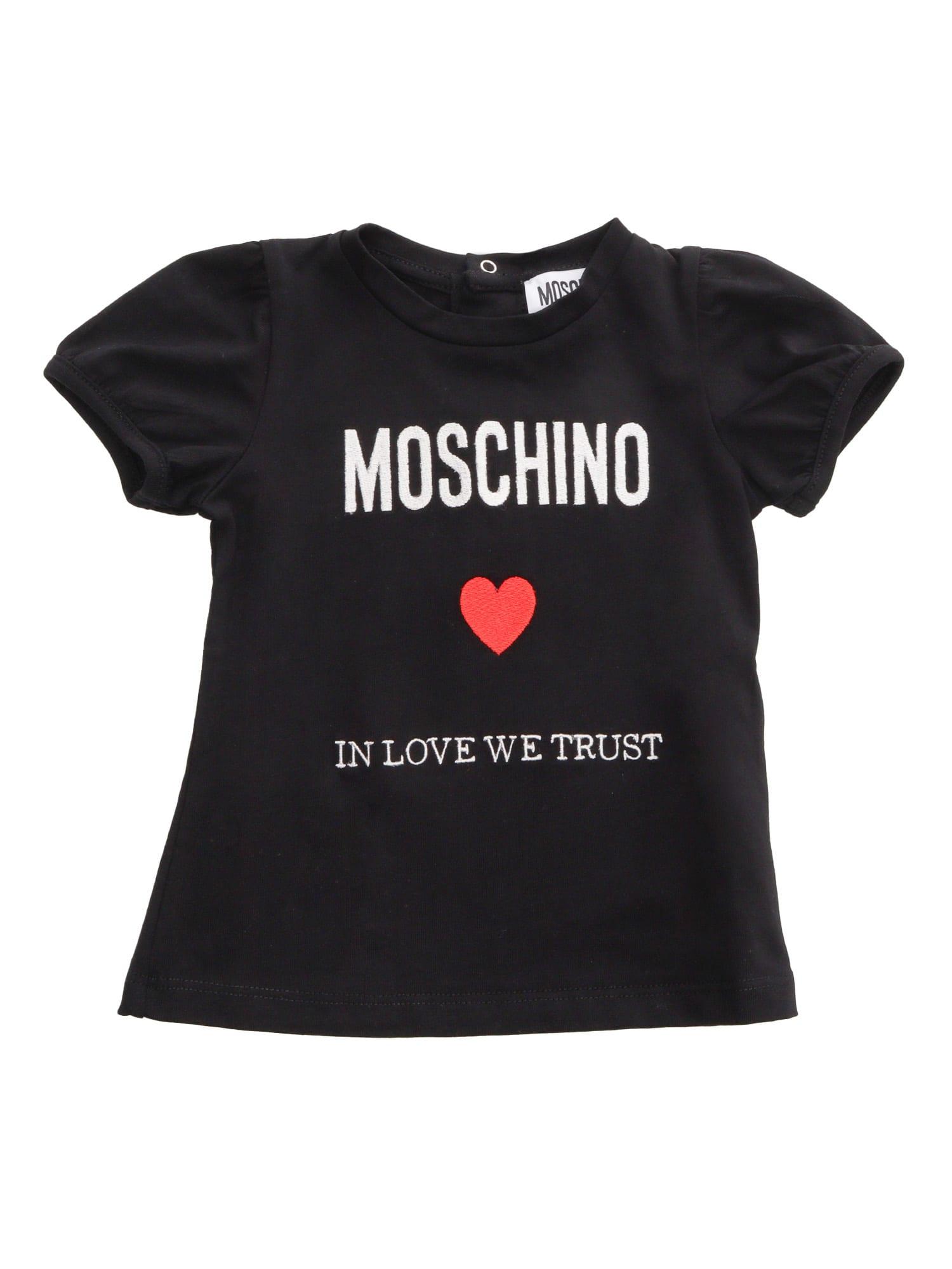 moschino black t-shirt with logo