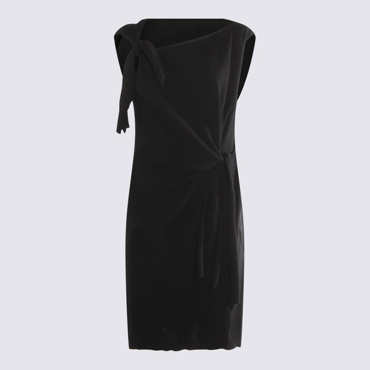moschino black wool dress