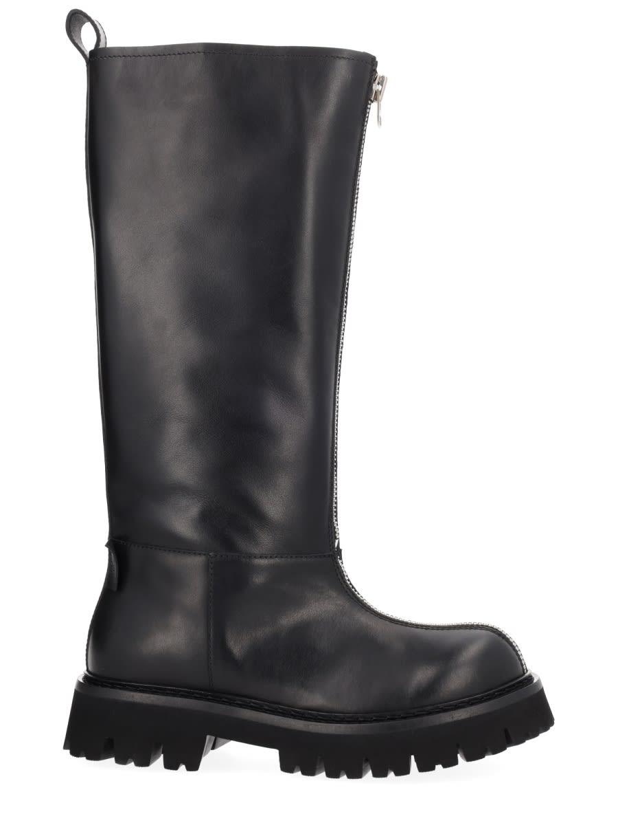 moschino boot zipper