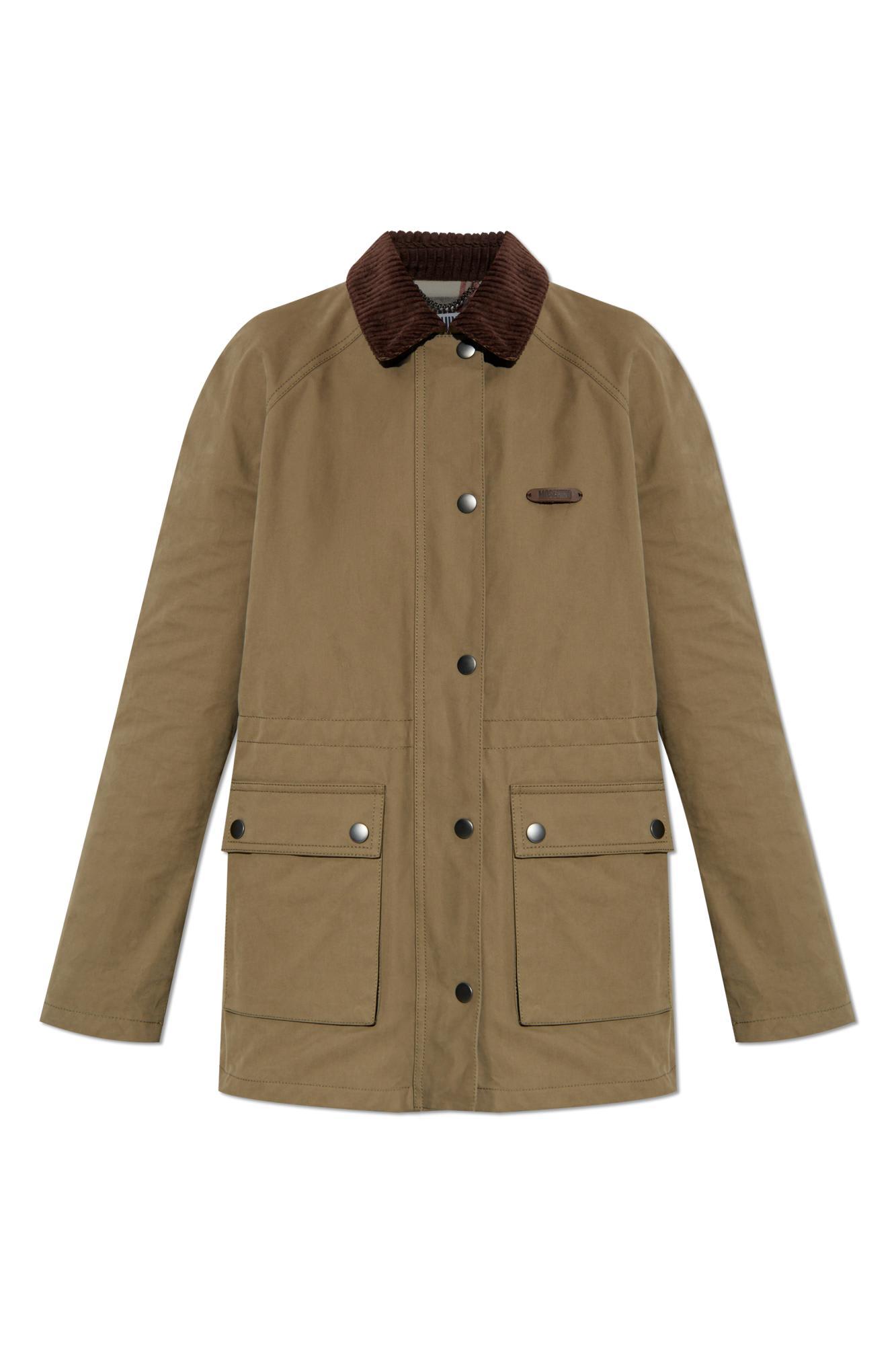 moschino coat with collar