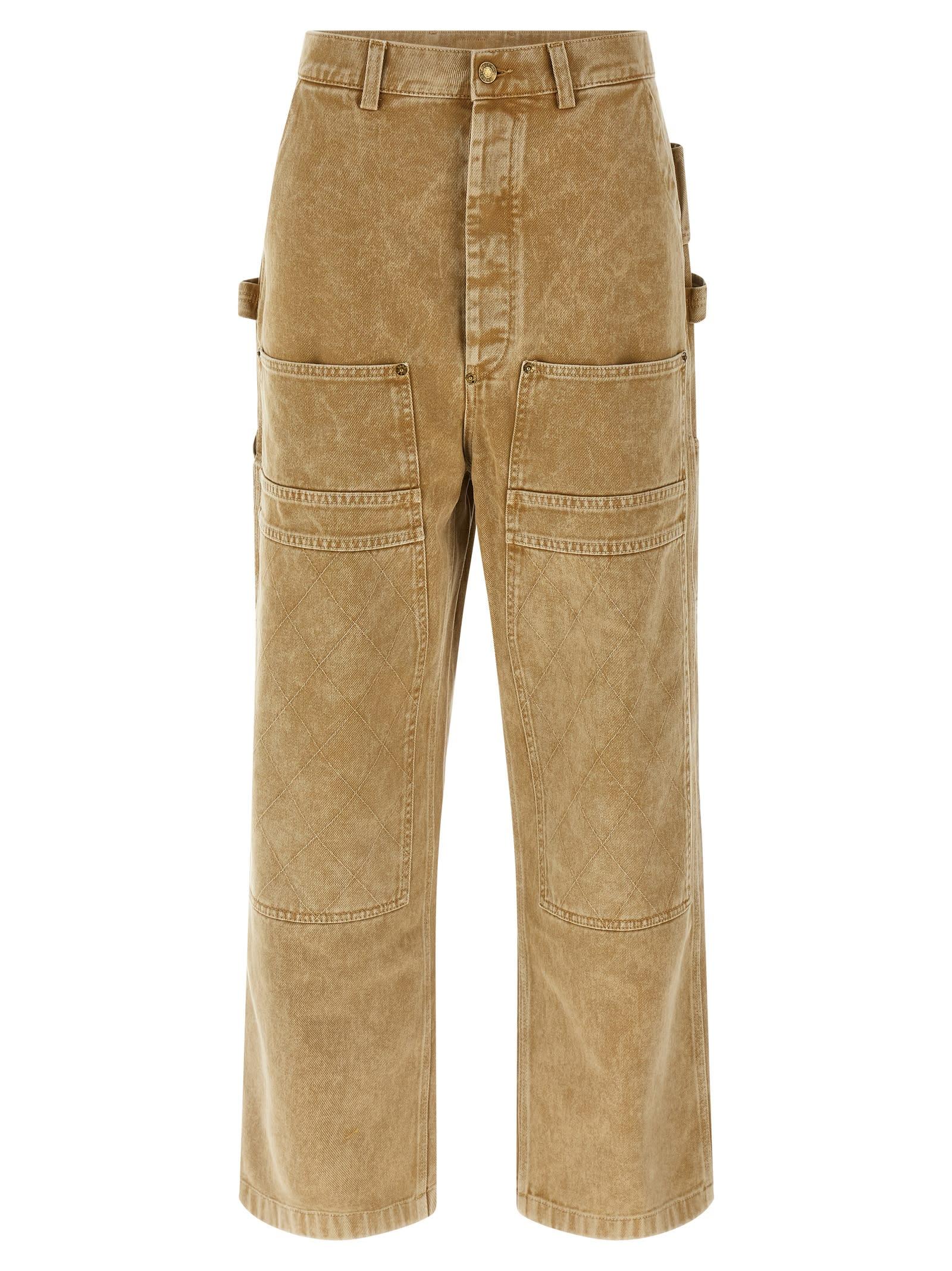 moschino cotton drill pants