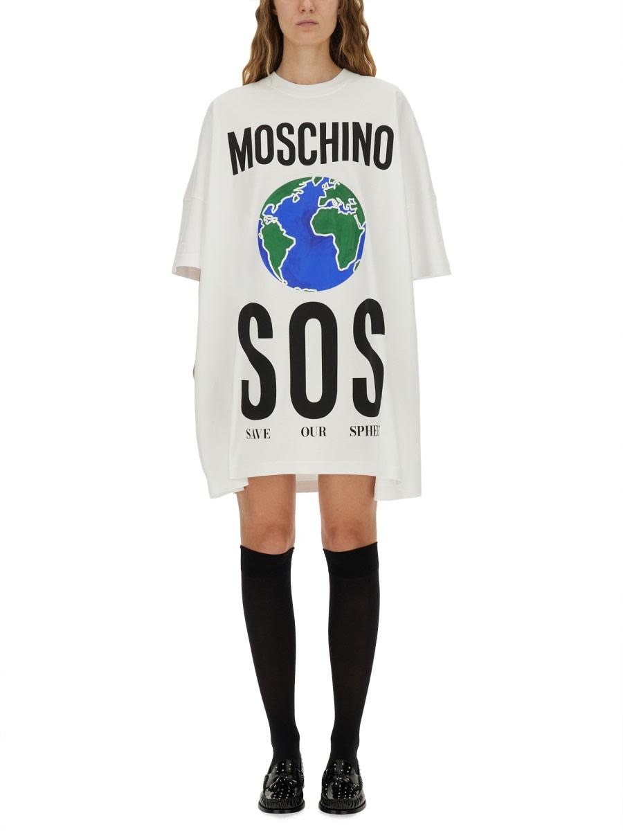 moschino cotton interlock dress