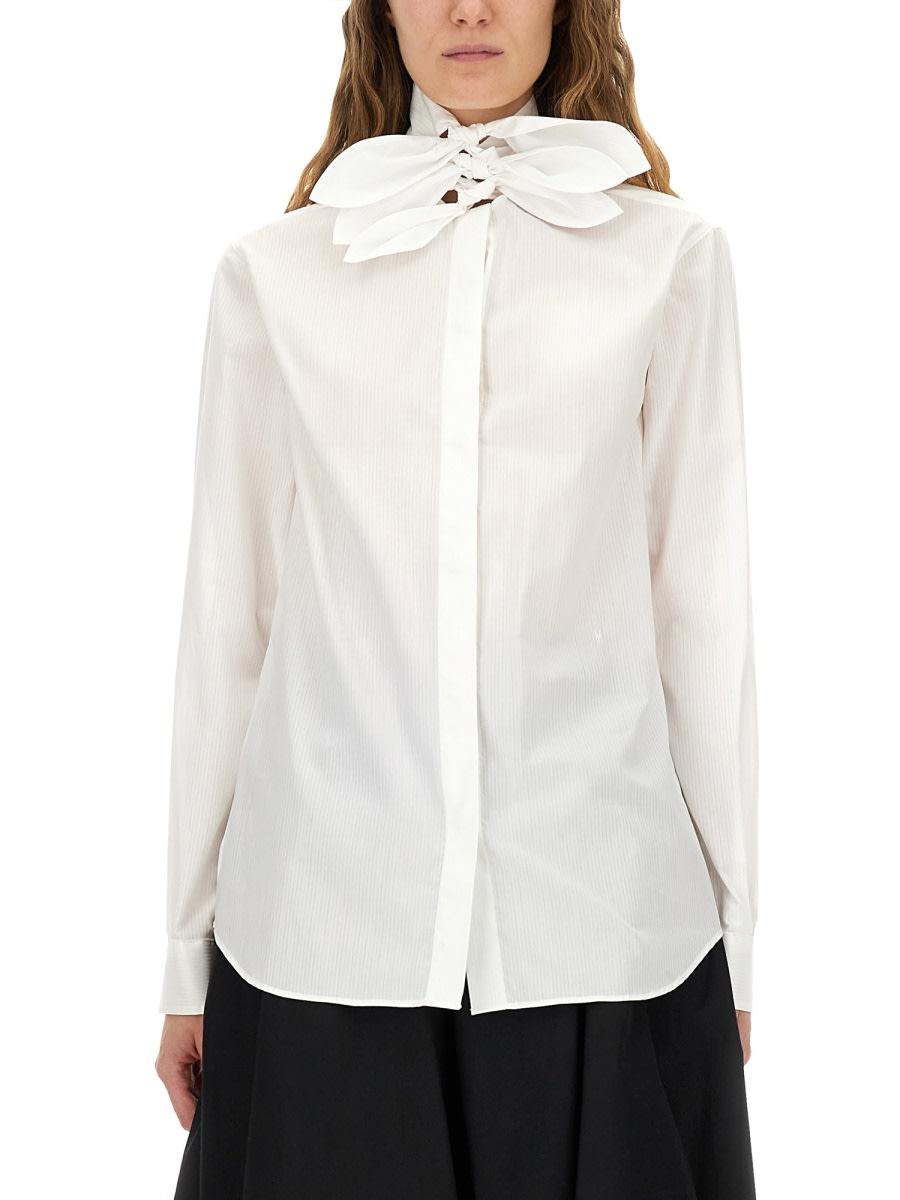 moschino cotton poplin jacquard shirt