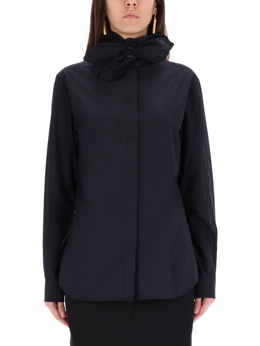 moschino cotton poplin jacquard shirt