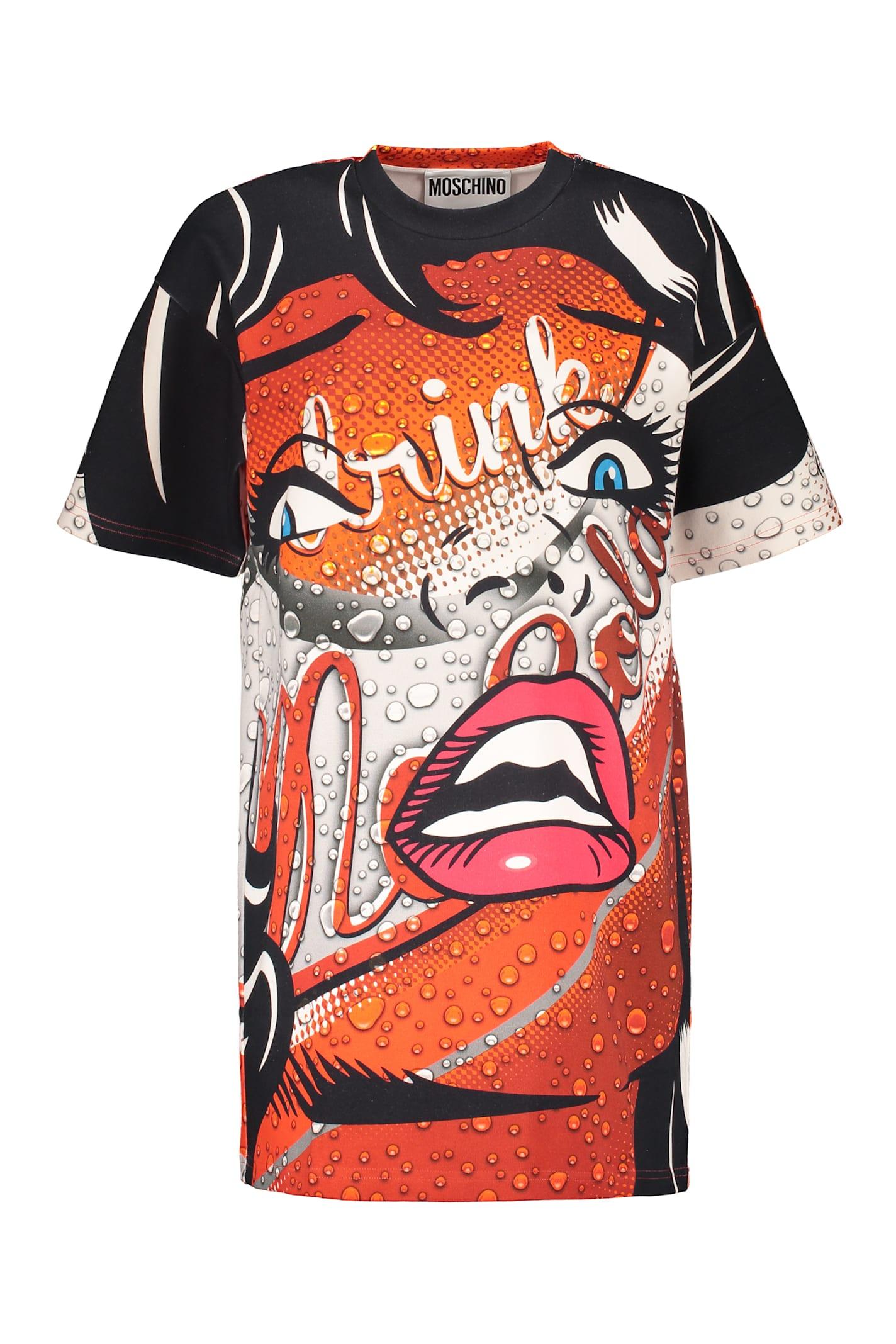 moschino cotton t-shirt dress
