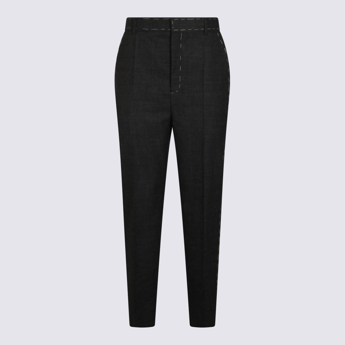 moschino dark grey wool pants