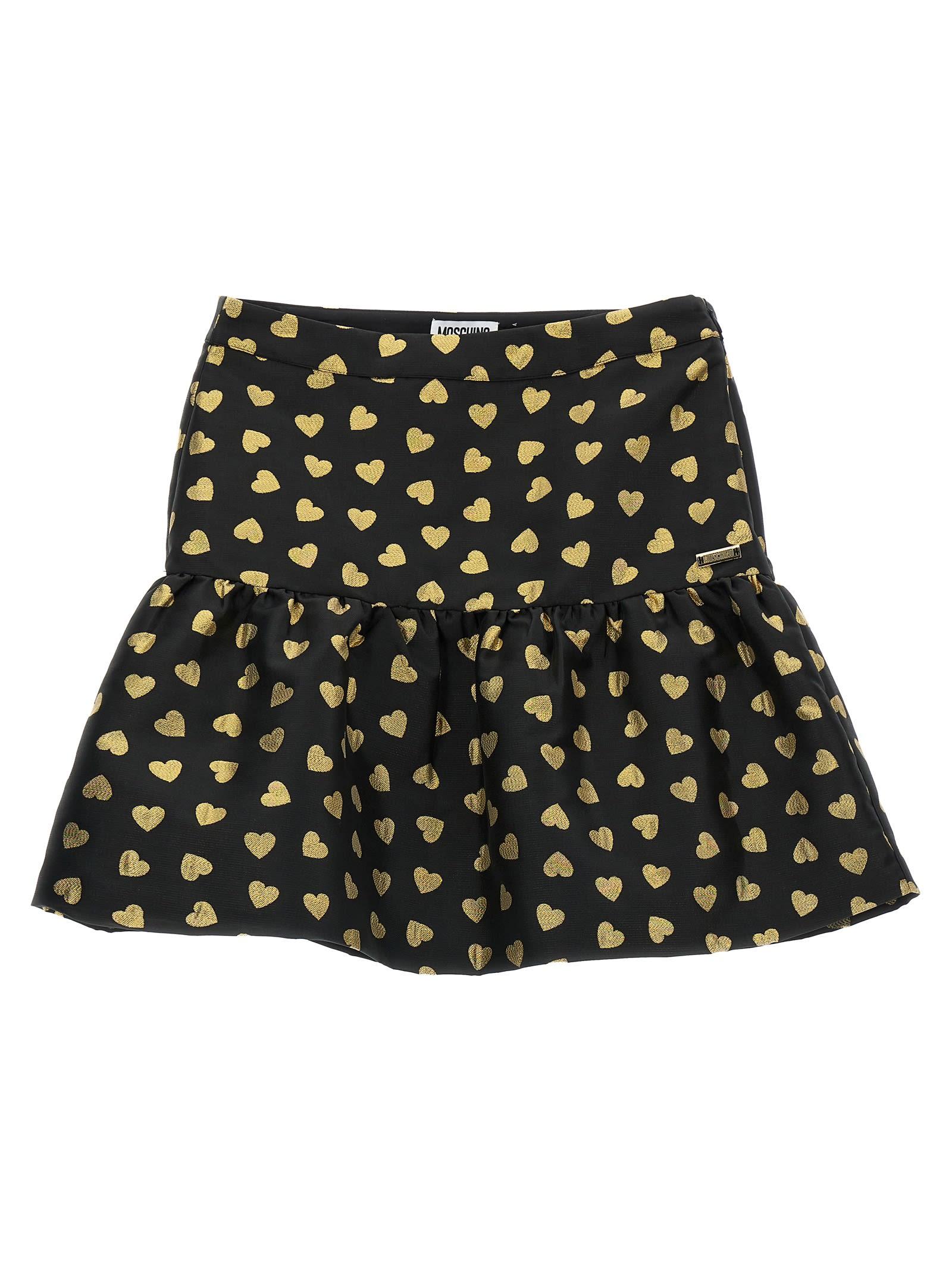 moschino heart flounce skirt