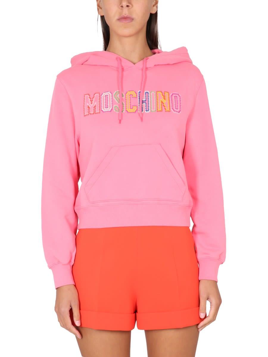 moschino hoodie with logo