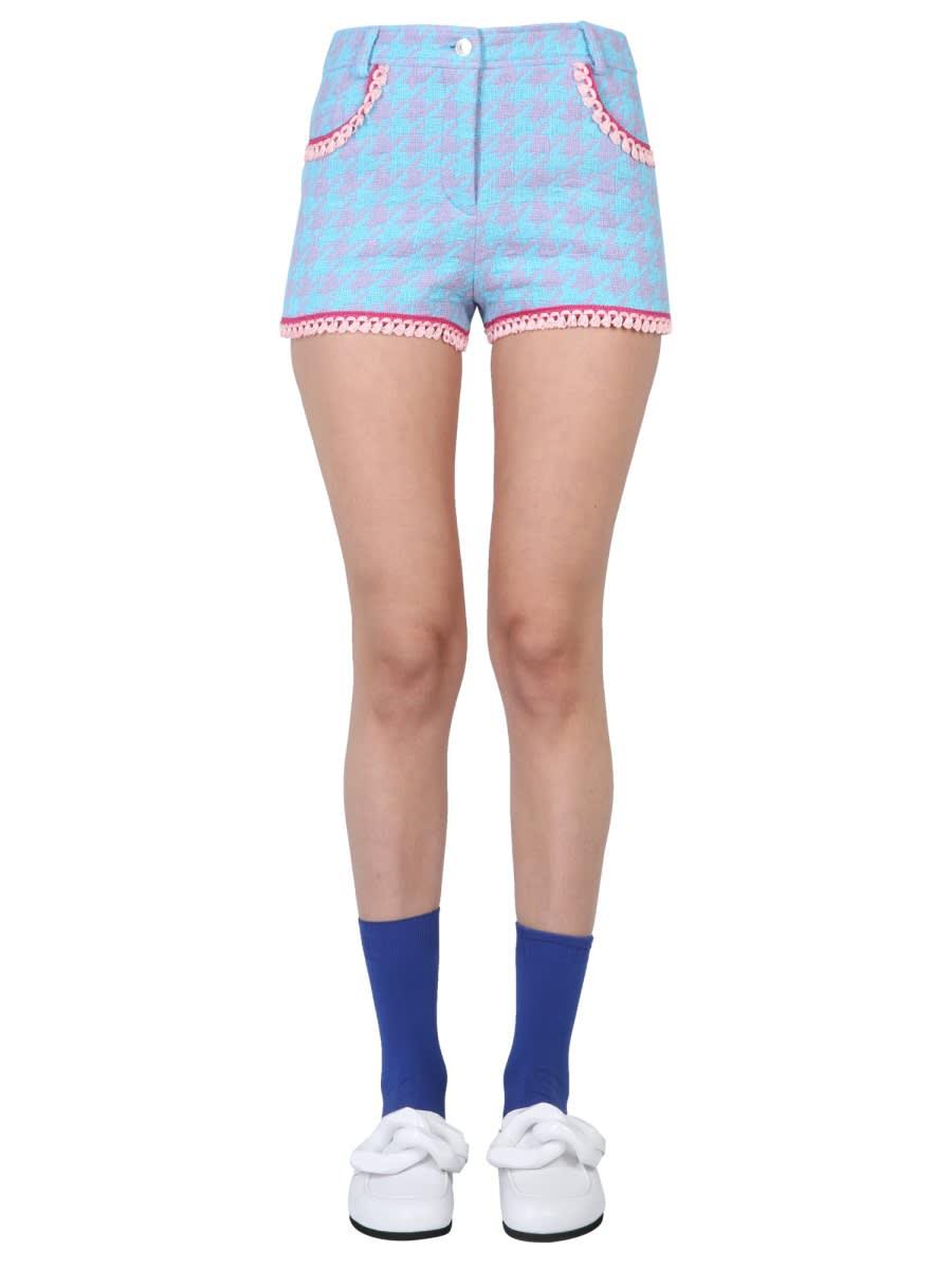 moschino houndstooth shorts