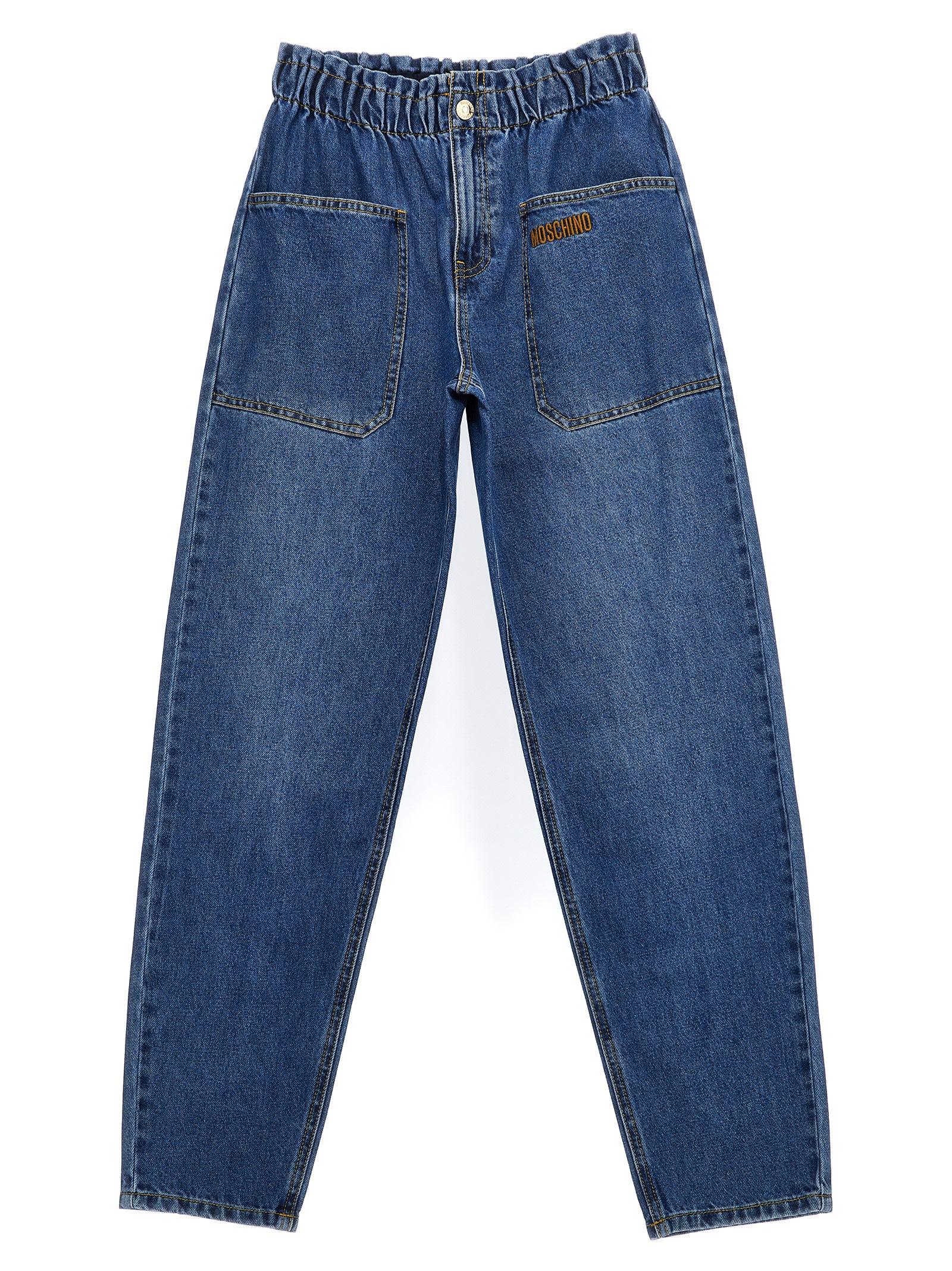 moschino jeans logo embroidery